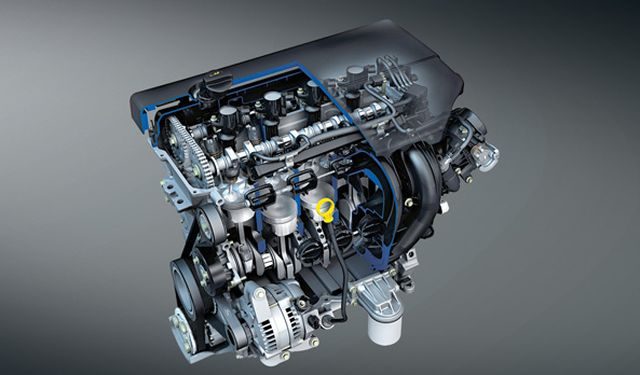 Двигатель Форд Фокус 1.8 в разрезе