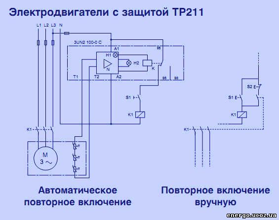 Электродвигатель с датчиками РТС защита ТР 211