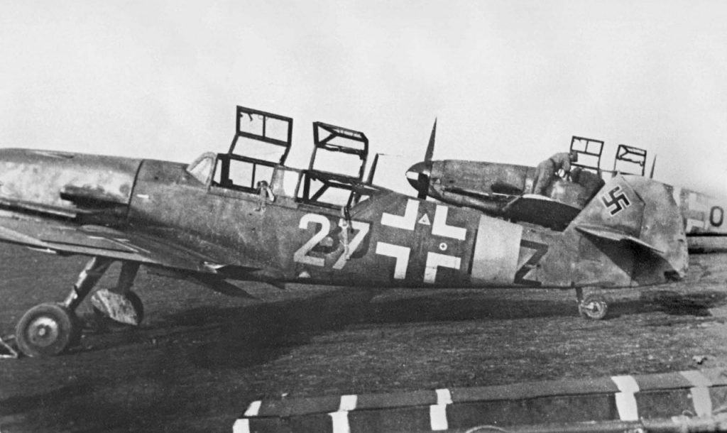 Messerschmitt Bf.109 G-12 W.Nr 15209 3./JG101 Pau Франция весна 1944 года