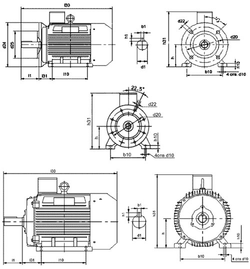 Схема электродвигателей для насосов 7АИ (АИР)