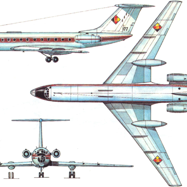 11.Проекции Ту-134 ГДР. Рисунок.