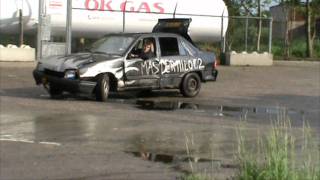 Opel Kadett engine blow & fire