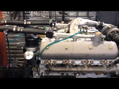 Испытание двигателя ЯМЗ 238 НД3 под нагрузкой на стенде
