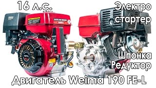 Двигатель с редуктором Weima 190 FE L (16 л.с., электростартер)