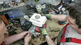 Диагностика двигателя Honda GX160 на виброплите Zitrek