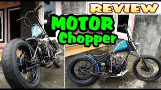 Review / motor Chopper dari mesin honda GL Pro / motor custom