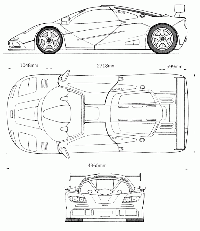 McLaren F1 чертеж