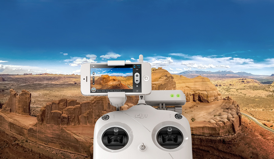 DJI Phantom 2 Vision+ v. 3.0 синхронизация со сматрфоном