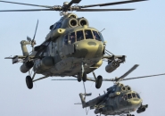 Вертолет Ми-8 в полете с Ми-8