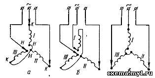 Как определить начала и концы фаз обмотки асинхронного двигателя