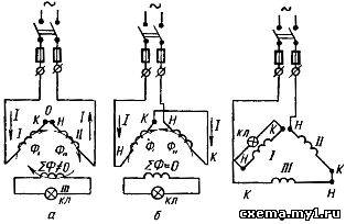 Как определить начала и концы фаз обмотки асинхронного двигателя