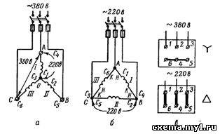 Как определить начала и концы фаз обмотки асинхронного двигателя