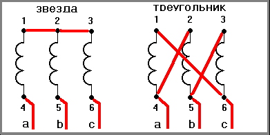Способы включения трехфазных двигателей в однофазную сеть.