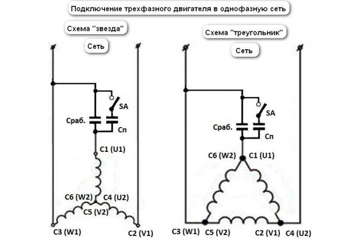 Двигатель от стиральной машины и схема его подключения к сети