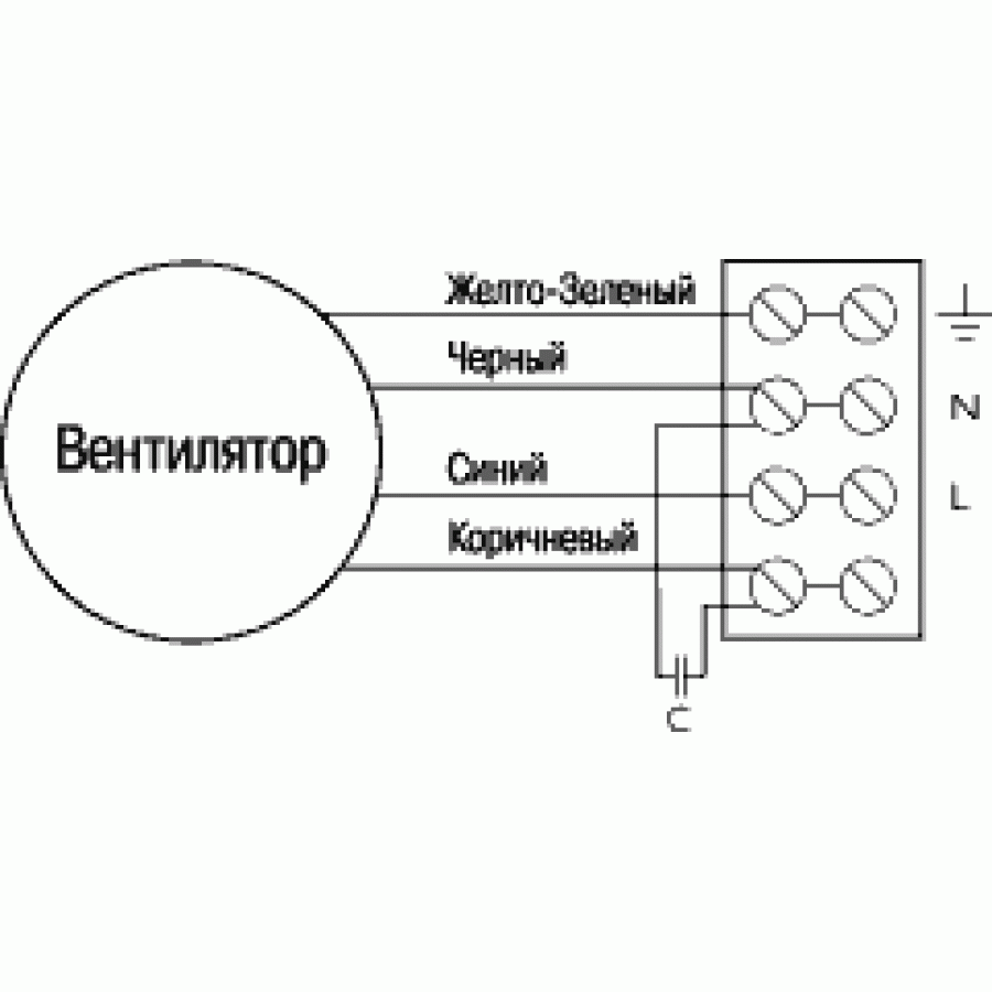 Схема подключения фазосдвигающего конденсатора 