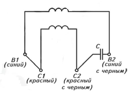 Схема подключения асинхронного двигателя