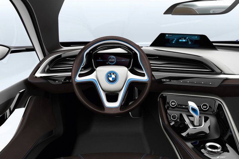 Серийный BMW i8 получит гибридный трехцилиндровый мотор (9 фото)