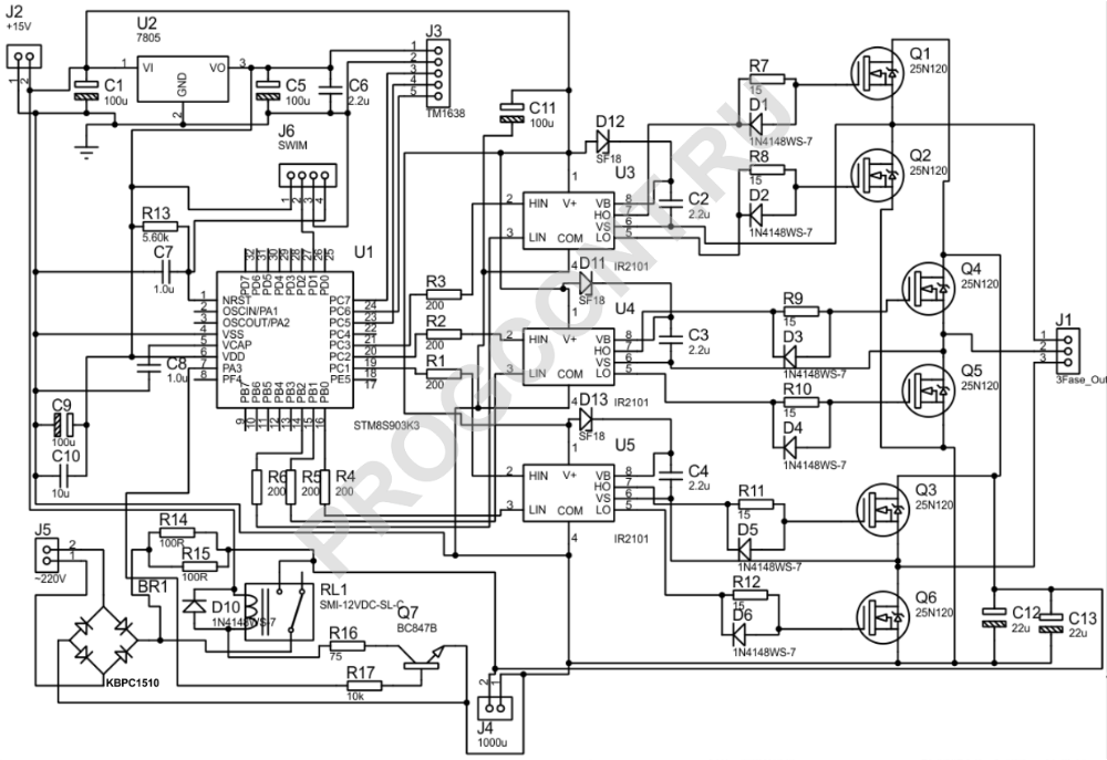  асинхронного двигателя схема: Схема подключения частотного .