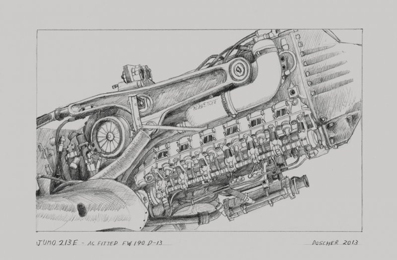 Германский авиационный двигатель Jumo-213