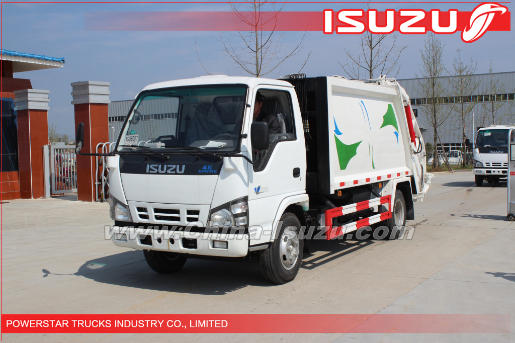 3tons ISUZU Rubbish Compressed Truck with 4Kh2 engine