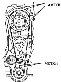 2.4 Снятие и установка зубчатого ремня двигателей ВЗ, В5, B6 (SOHC), ВР (SOHC) Mazda 323