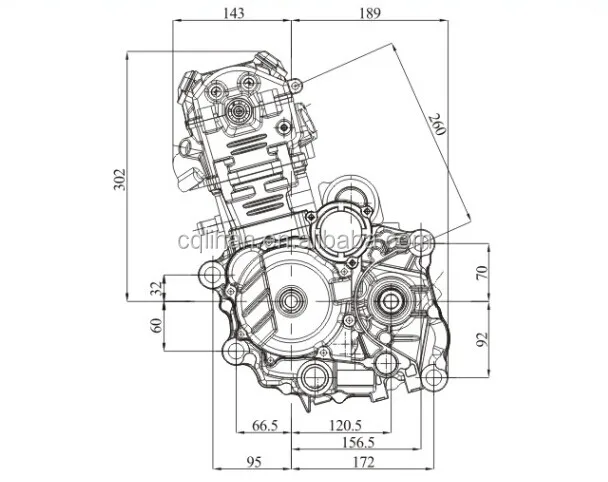 С водяным охлаждением 4 клапана CB250 Zongshen 250cc ATV двигатель с трения заднего хода