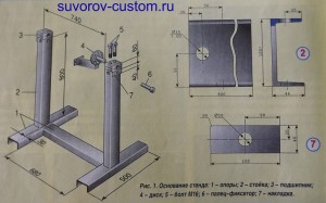 Самодельный стенд и его основание.