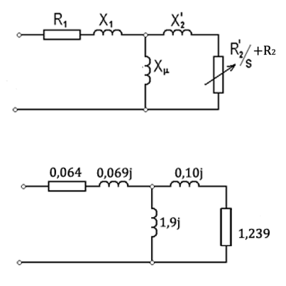 Т-образная схема замещения асинхронного двигателя