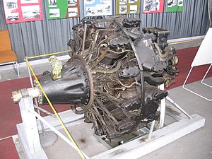 Двигатель АШ-82 в авиационном музее Кбели (Прага)