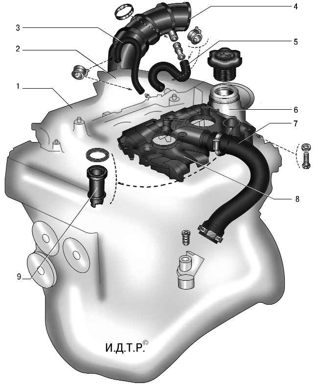 система вентиляции картера двигател 21126