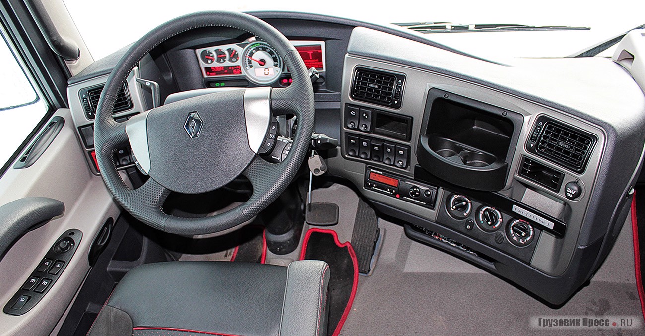 Рабочее место водителя с «весёлой» и немного игрушечной комбинацией приборов