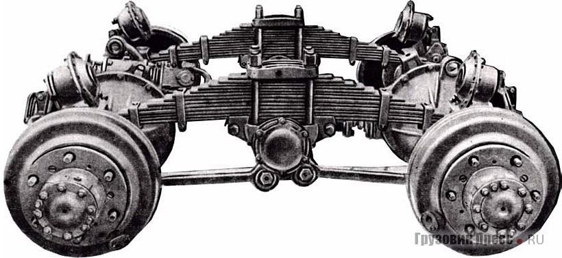 Тележка задних мостов на балансирной подвеске