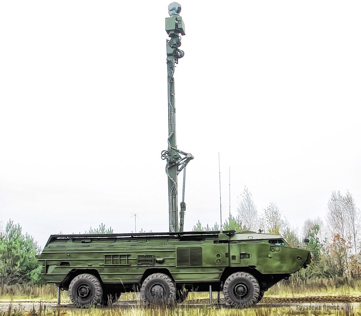 Опытный образец РЛС 1Л268 «Кредо-1С» на доработанном шасси БАЗ-5921