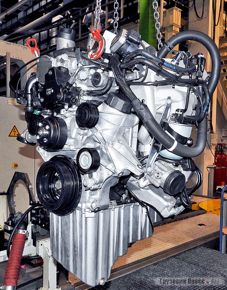 Двигатель ОМ646 Euro 5: 2148 cм<sup>3</sup>, 109 или 136 л.с., крутящий момент 280 или 320 H∙м, в зависимости от выбранной модификации