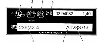 маркировочная табличка (шильда)