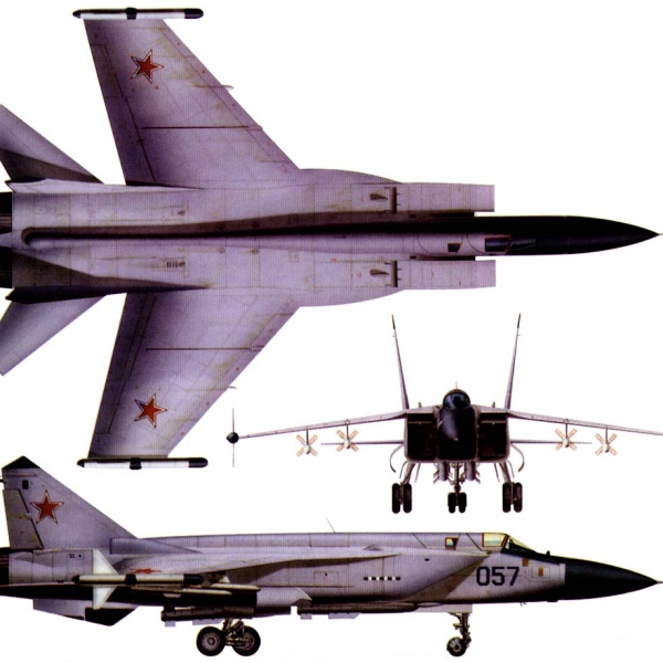 15.Проекции МиГ-31М. Рисунок.