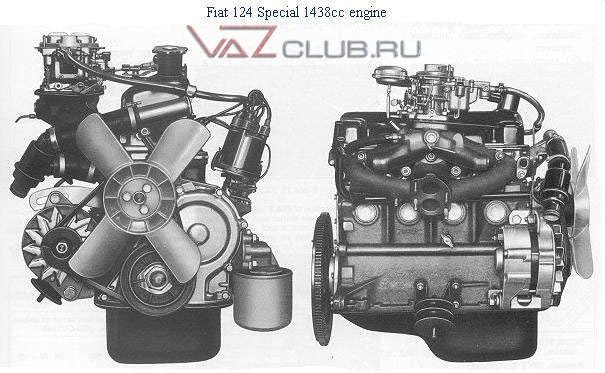 как выглядит двигатель фиат 124