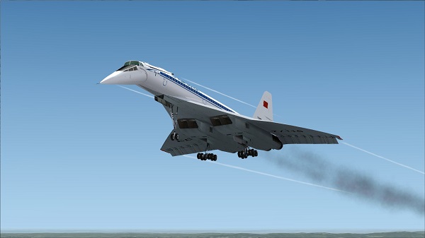 Советский Ту-144 на взлете