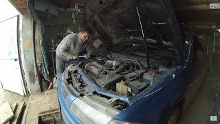 Как поменять подушку двигателя на Mazda 323