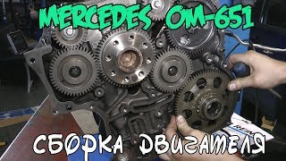 Сборка двигателя Mercedes Benz ОМ-651