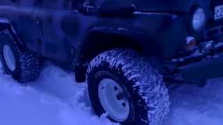 УАЗ Зверь, снег, раскачка, двигатель 402