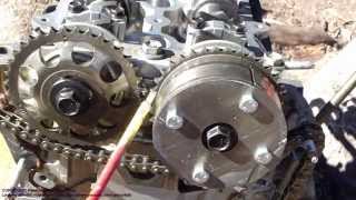 How to assemble engine VVT-i Toyota Part 30: Timing chain setup and installation