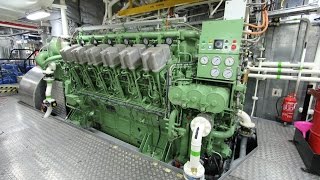ABC V12 Diesel Engine Startup - Tugboat 7200hp