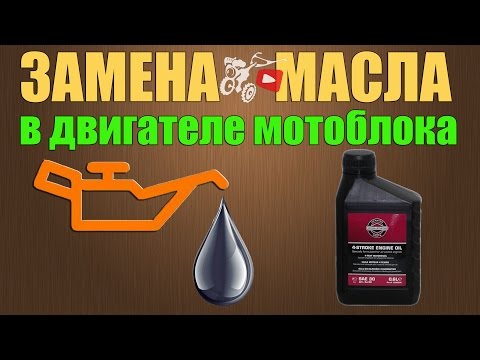 Замена масла в двигателе мотоблока