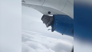 Глазами очевидцев: двигатель самолёта Tez Jet разваливается на высоте