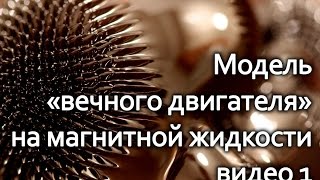 Модель "вечного двигателя" на магнитной жидкости,