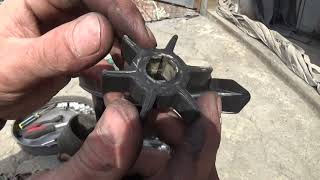 Ремонт охлаждения лодочного мотора (Замена крыльчатки) (Repair-replacing the impeller)