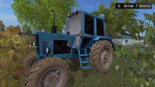 Farming Simulator 2017. НОВОСВЕТЛОВКА. Трактор Беларус МТЗ-82.1 Прицеп 2ПТС.