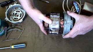 Как разобрать однофазный электродвигатель от стиральной машины