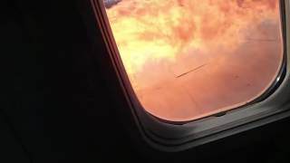 Пожар в двигателе самолёта